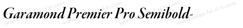 Garamond Premier Pro Semibold字体转换